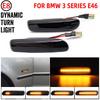 2 шт. Динамические светодиодные повторители поворота на крыло, желтый свет, совместимые с BMW 3 серии E46 1997-2001
