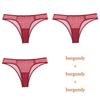 CINOON 3 шт./лот, новые трусики, женское кружевное нижнее белье, сексуальные стринги с низкой талией, прозрачные полые трусы, однотонное мягкое женское белье