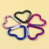 10Pcs Heart Shaped Carabiner Hooks Compact Quick Link Snap Hook Clips Strong Load Bearing Key Holders Camping Supplies