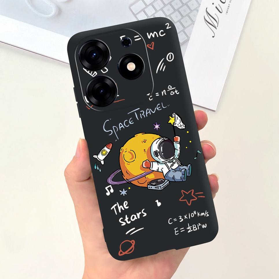 Для Tecno Spark 10 Pro 10C Spark 9 Pro 9T Spark 8C Spark 7 Чехол для телефона Черное Небо Луна Ночь Стильный Бампер Оболочка Жидкий Силикон