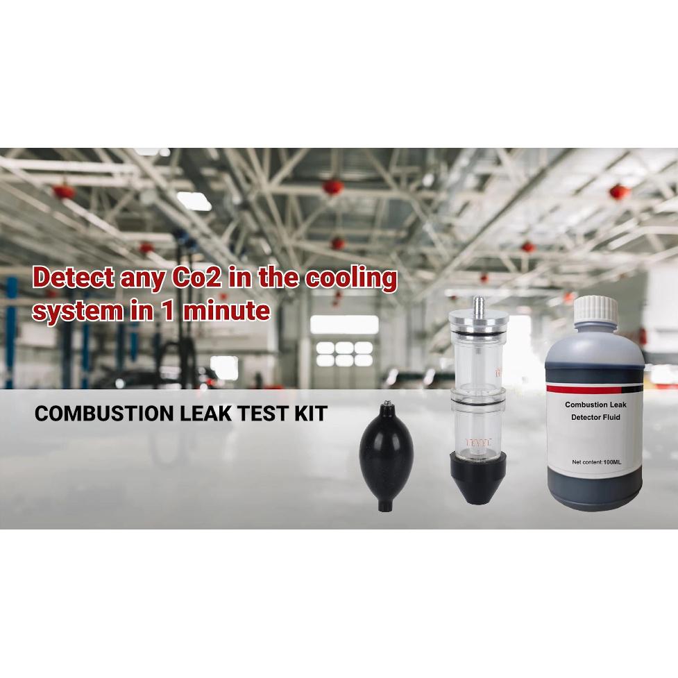 1set Car Block Tester For Combustion Cooling Exhaust System Leak Test Kit Professional Head Gasket Tester Leak Detector Car Tool