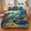 Underwater Excavator Adventure Print 3Pcs Bedding Setduvet Cover With 2 Bedropillowcase Home Birthday Gift