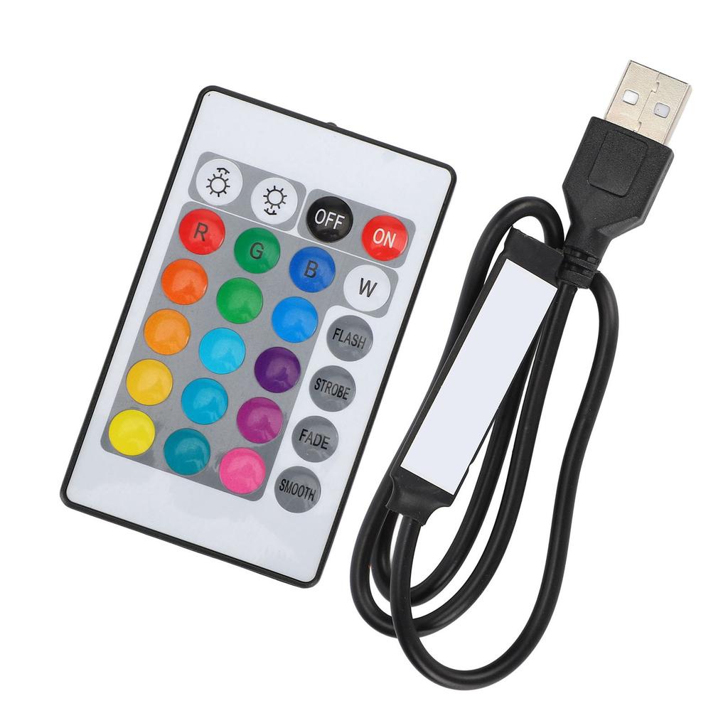USB Bluetooth RGB Light Strip Controller with Remote Control for 4 Pin 5V LED Strip Lights