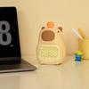 Cute Rechargable Kids Alarm Clock Night Light Touch Snooze Always-On Display Desktop Table Clock 12/24H Alarm Led Clock