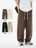 Retro Cotton Casual Pants With Pleats And Drawstring Waist For Men
