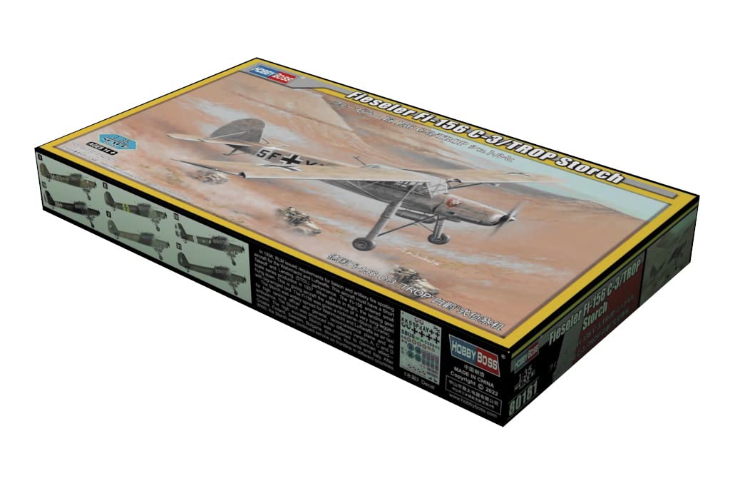 Hobby Boss Aircraft Series Germany Fieseler Fi156 Storch Plastic Model 80181 1/35 C-3/TROP