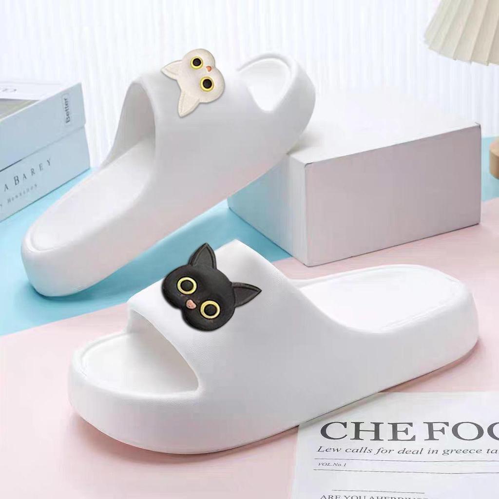 Women's Soft Sole EVA Cat Slippers - Non-Slip, Deodorant, Indoor/Outdoor Summer Flip Flops