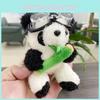 Huggable Plush Panda Keychain Adorable Pilot Bear Doll Perfect For Bags Gifts