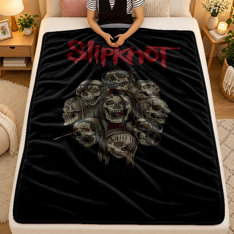 Flannel BlanketSlipknot Warm Soft Throw Blanket for Indoor Sofa Bed Living Room Use
