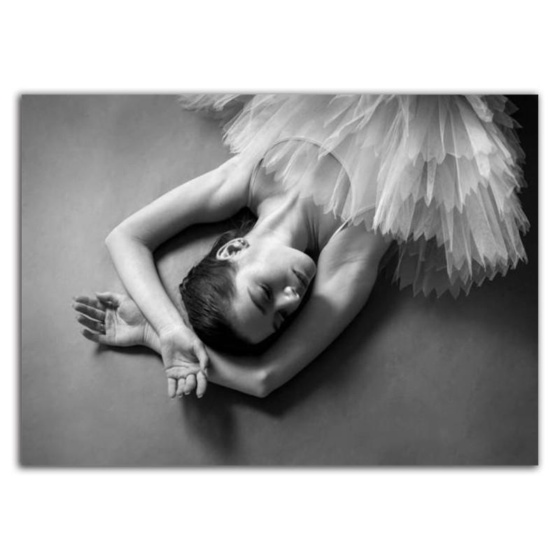 Элегантная балерина, черно-белый художественный постер, модная балетная девушка, винтажная картина, украшение для гостиной, спальни, дома, стены HD0073