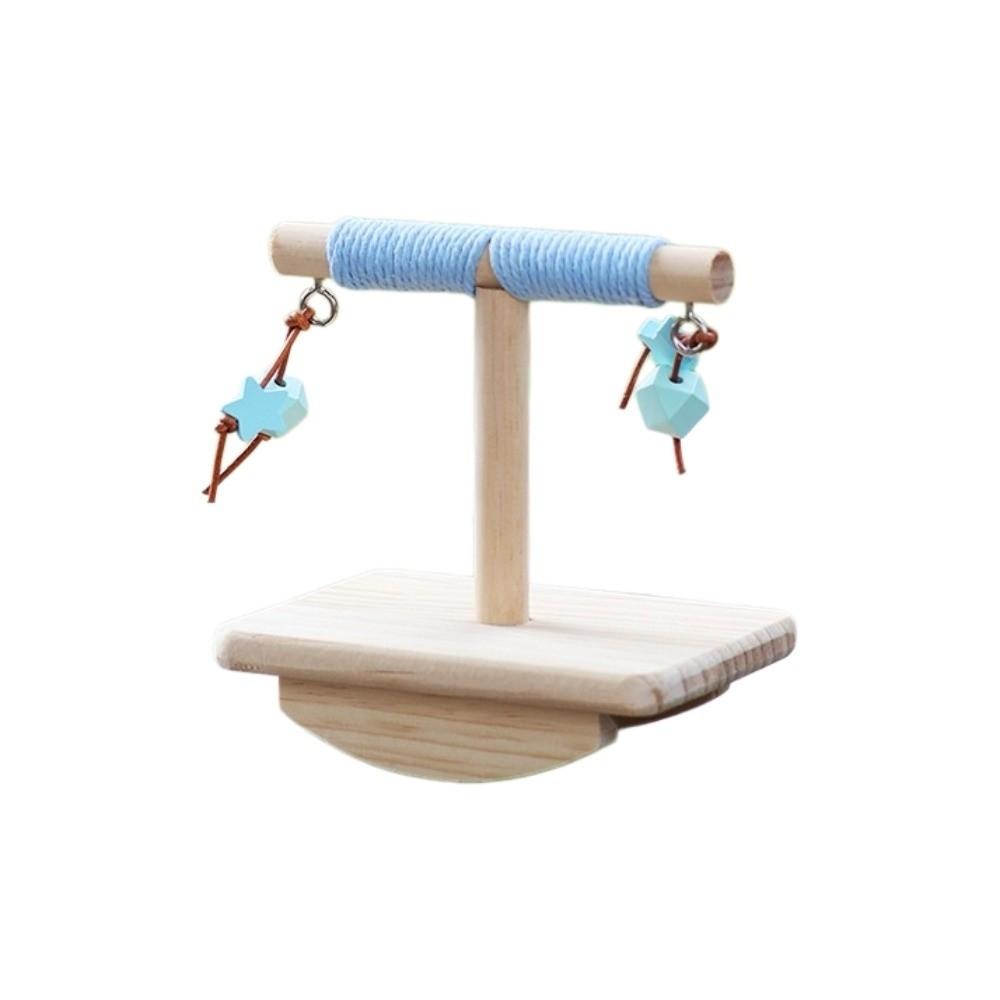 Wooden Rocking Seesaw Wear-resistant Parakeet Teeterboard Parrot Perch Stand Behavior Training