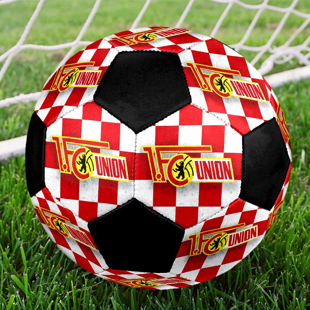 Union Berlin Мяч для мини-футбола Цветной Машинная строчка ПВХ Размер 5 Готов к тренировкам команды и соревнованиям Прочный Высокий отскок Крутой Спортивный Подарок