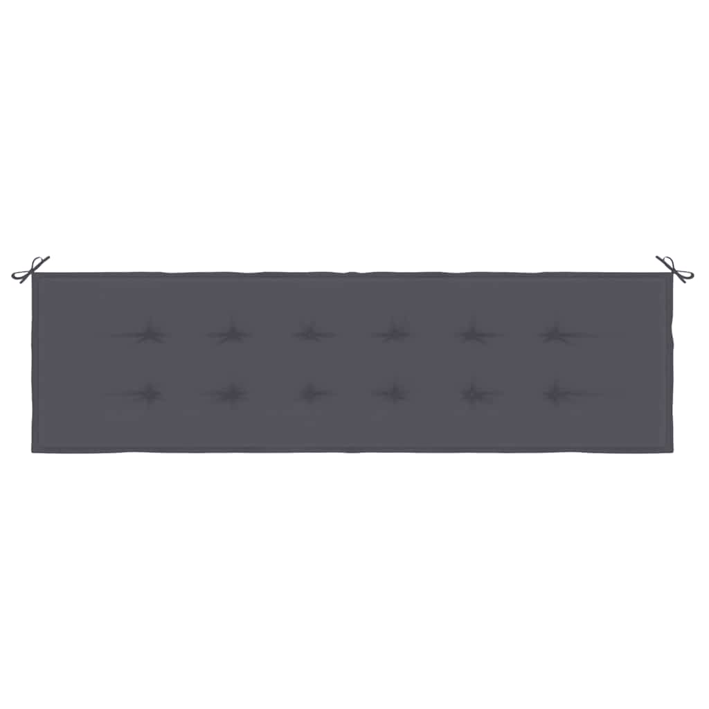Garden Bench Cushion Anthracite 180 x 50 x 3 cm Oxford Fabric