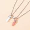 2Pcs Versatile Fine Crafts Simple Adjustable Magnet Attracting Hexagonal Stone Charm Necklaces Lover