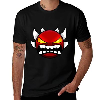 Geometry dash Экстремальный демон Футболка футболки графические футболки Louboutins мужская одежда