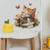Уютные наклейки на стену «Спящий котенок», очаровательное мультяшное настенное искусство «Дневной сон кота» для детской спальни, детской комнаты, гостиной и прихожей
