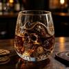 Maritime Style Gift for Father Octopus Pirate Whiskey Glass, Sea Creature Tentacle Engraved Tumbler, Embossed Nautical Gifts Lovers Rocks Glass