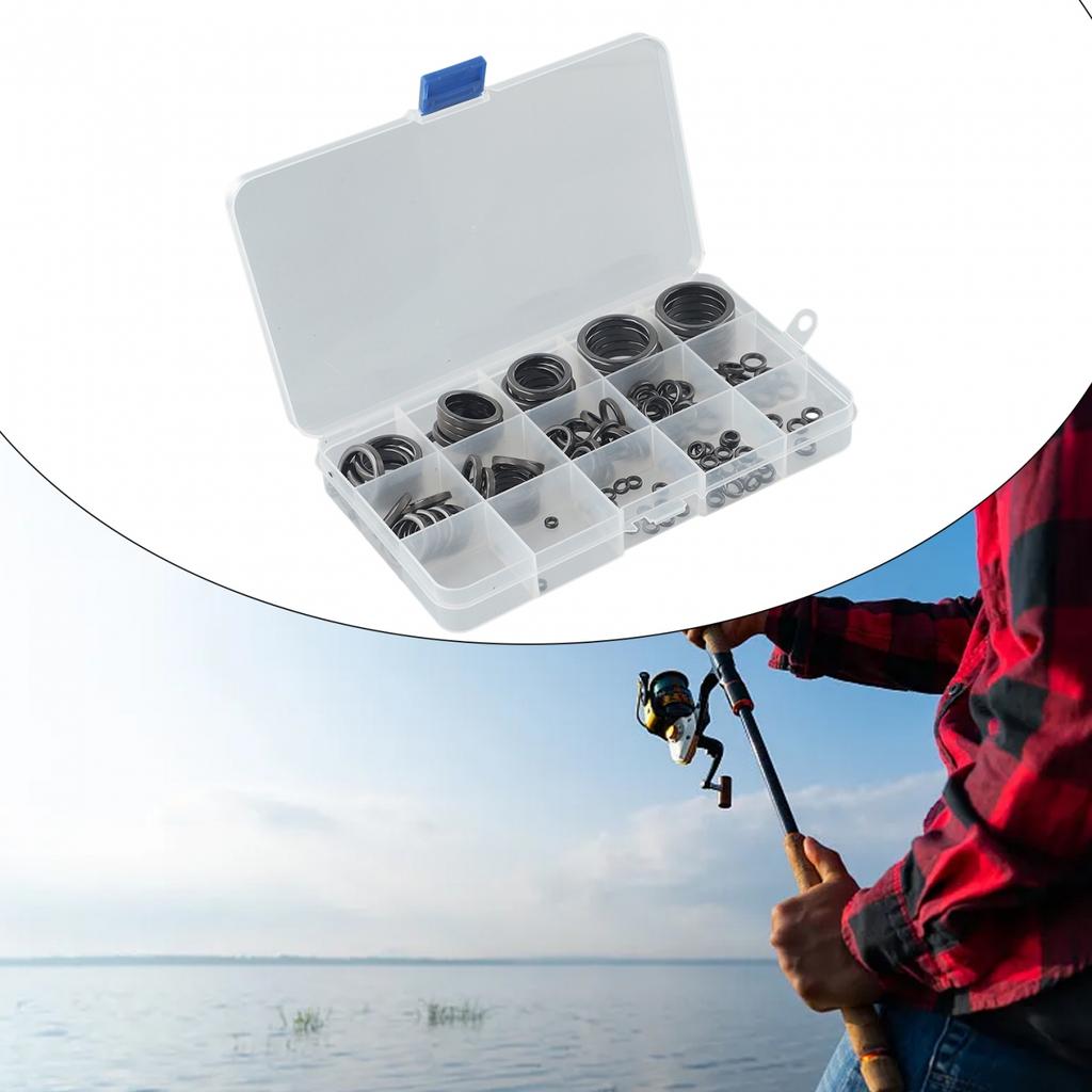 160pcs Guide Rings Ceramic DIY Fish Rod Repair Kit