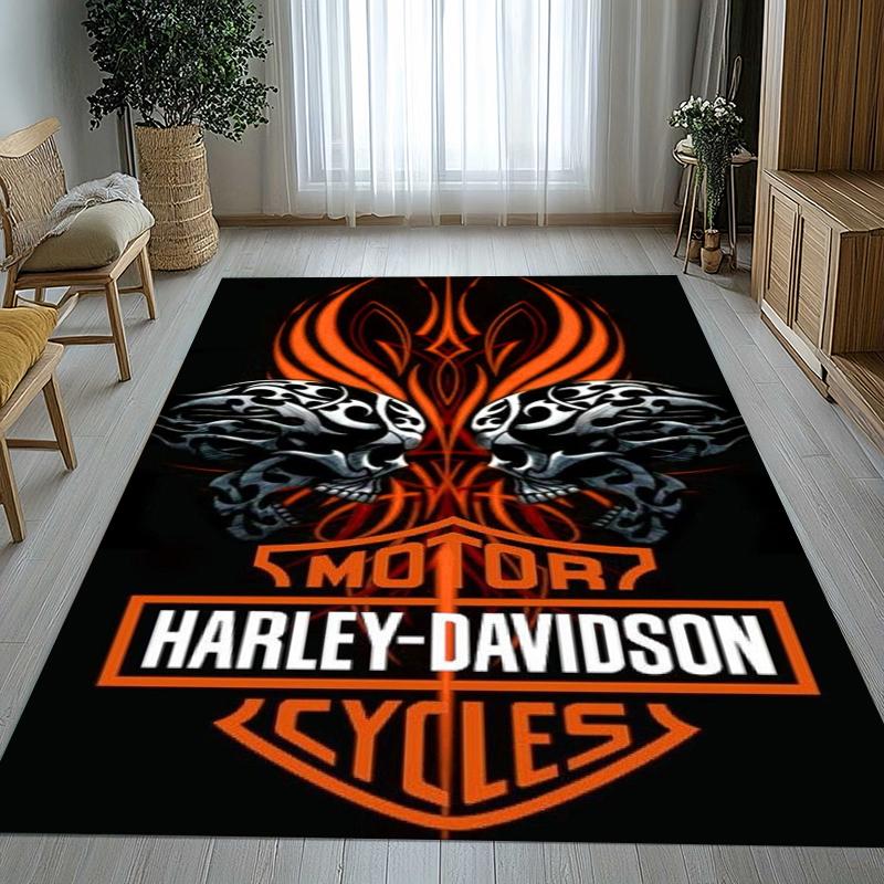 Ретро H-Harleys Racing Moto Гостиная Нескользящий Ковер Мягкий Ковер для Спальни Детской Комнаты Дивана, Домашний Декор Придверный Коврик Подарок