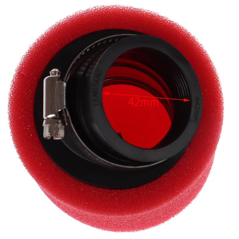 1 шт. воздушный фильтр для мотоцикла Pit Dirt Bike красный 42 мм 140 куб. см 150 куб. см 160 куб. см мотоцикл Pitbike