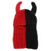 Hat Soft Halloween Funny Horns  Creative Knitted Hat Beanies Warm Full Face Cover Ski Mask Hat Windproof Balaclava Hat for Outdoor Sport