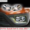 Декоративная накладка-кольцо на передние противотуманные фары для Suzuki SX4 S-cross 2017 - Хромированные ABS Аксессуары для экстерьера