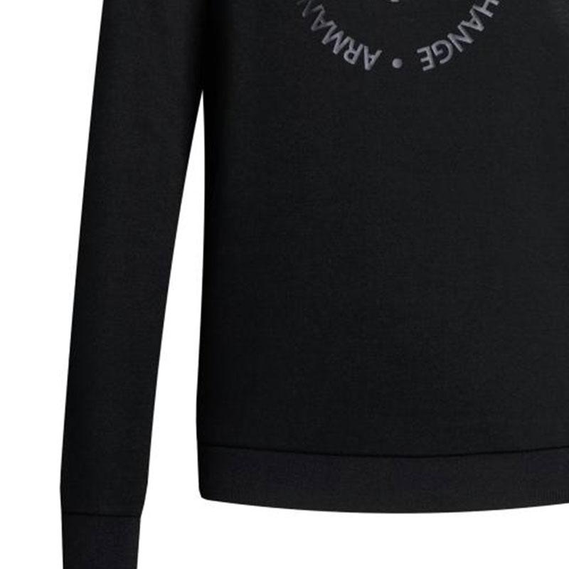 Armani Exchange Свитшот с принтом логотипа и букв FW22, с круглым вырезом, длинным рукавом, женский свитшот 8NYM67-YJ1GZ-1200