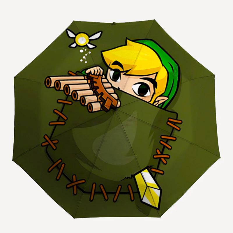 1 шт. Складной портативный зонт Legend of Zelda с автоматическим открытием/закрытием и 8-реберной конструкцией для женщин/мужчин, всесезонный a0901047