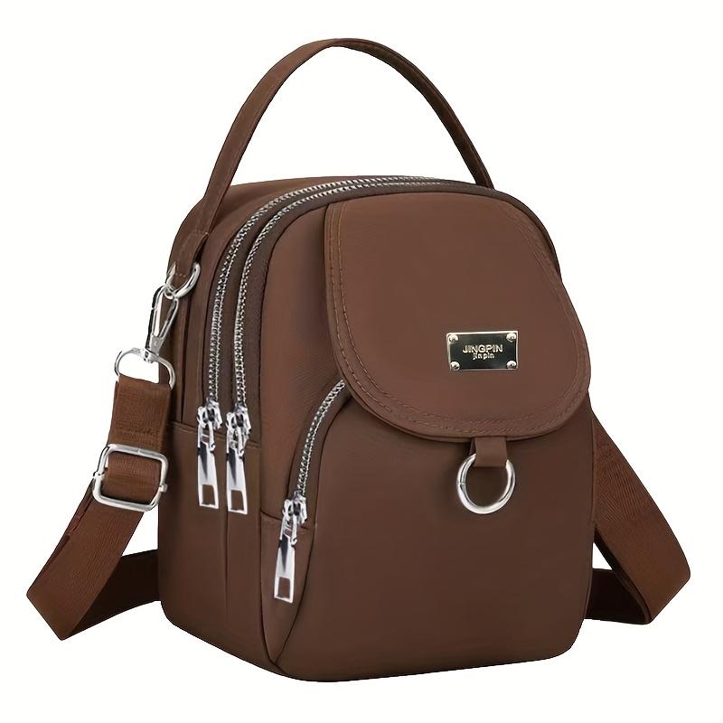 "Trendy Women's Crossbody Handbag Urban Style Single Shoulder Bag with Zipper Closure"