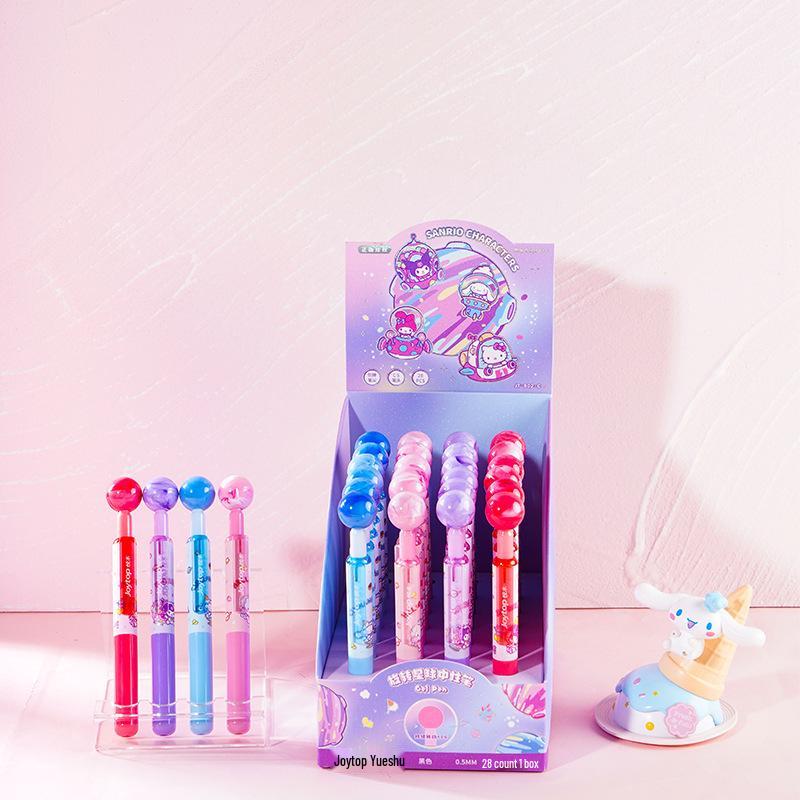 Серия Sanrio Planet Вращающаяся Черная Быстросохнущая Шариковая Ручка для Детей 0.5мм