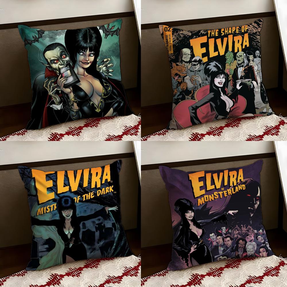 EElviraS Mistress Dark Cushion Cover Reversible Soft Durable Pillow Cover Home Car MultiScene Use for Daily Comfort