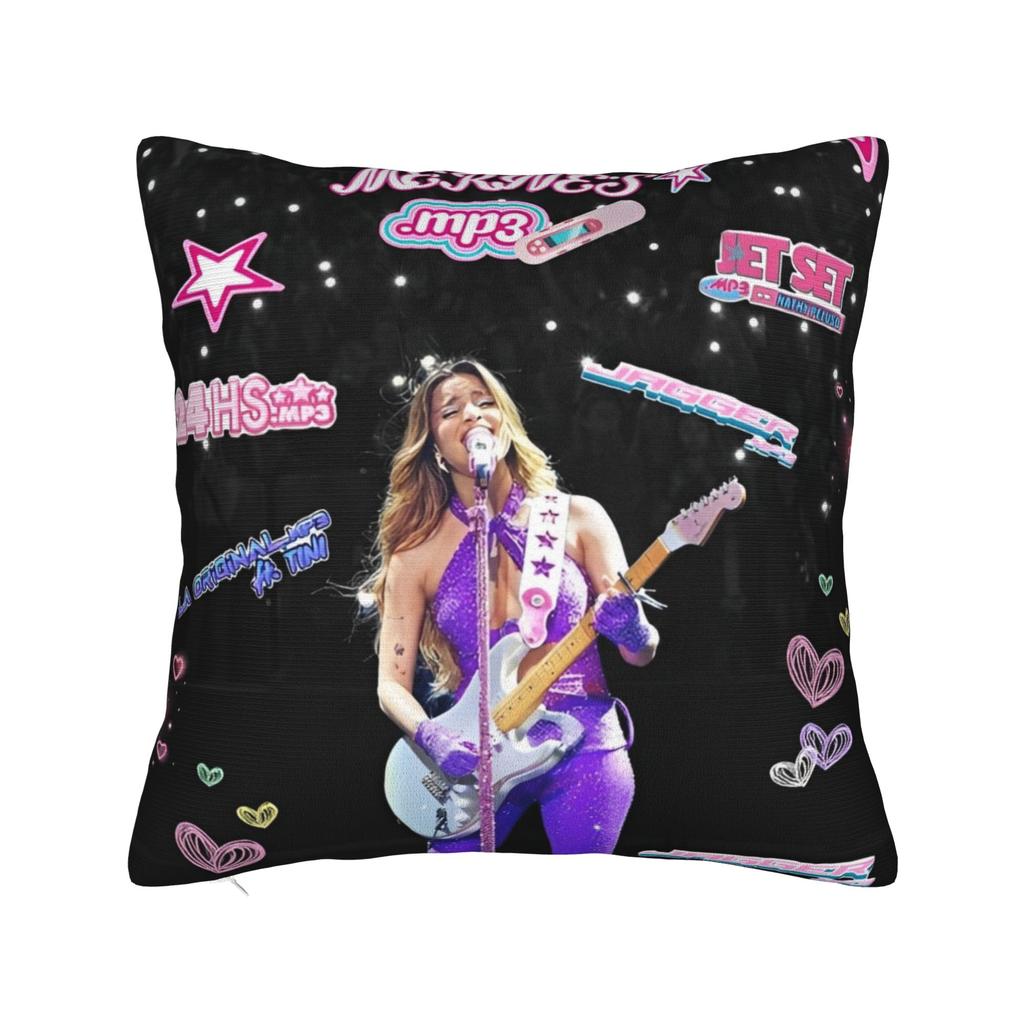 Emilia Music Square Pillow Covers Polyester Home Cushion Cover Cool Decor Pillow Cover 4545