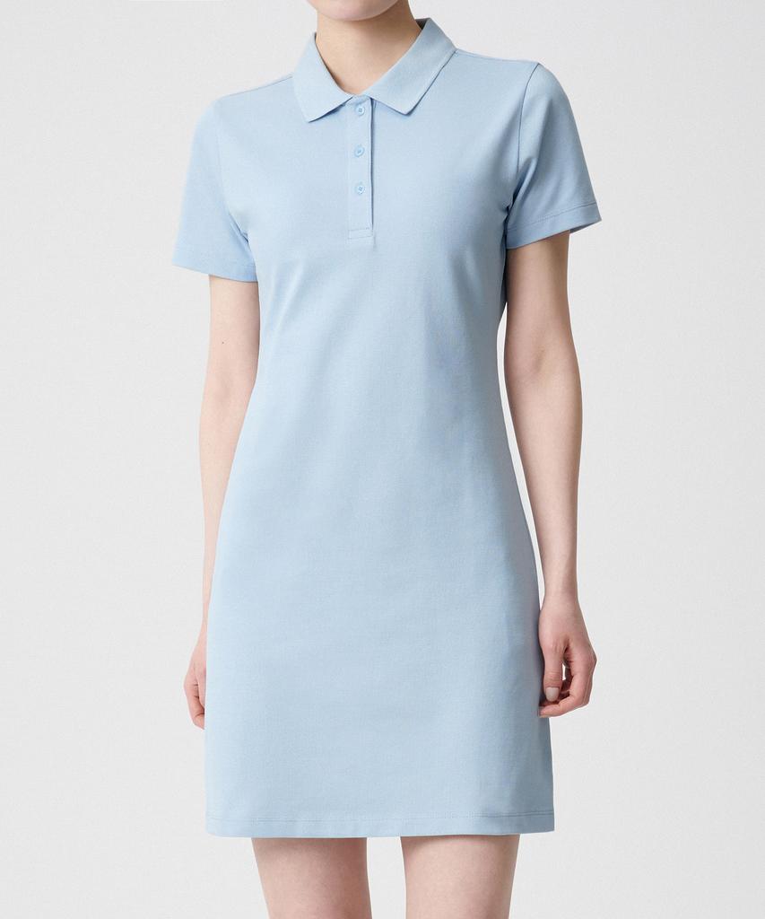Musinsa Standard Woman [Cooltandard] Women'S Pique Polo Dress [Pastel Blue]