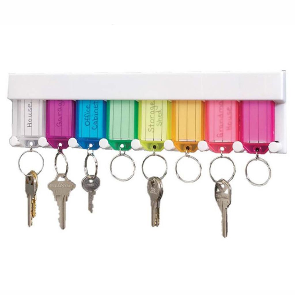 10Pcs Plastic Transparent Clamshell Key Tag Classification Label