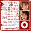 2026 New Year Glitter Cartoon Face Stickers - Colorful Tattoo Stickers for Spring Festival Stage Makeup