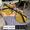 Модные очки для близорукости с ночным видением для мужчин, полуободковые, для вождения на открытом воздухе, нейтральные, для дня и ночи, двойного назначения, очки-гогглы, солнцезащитные очки