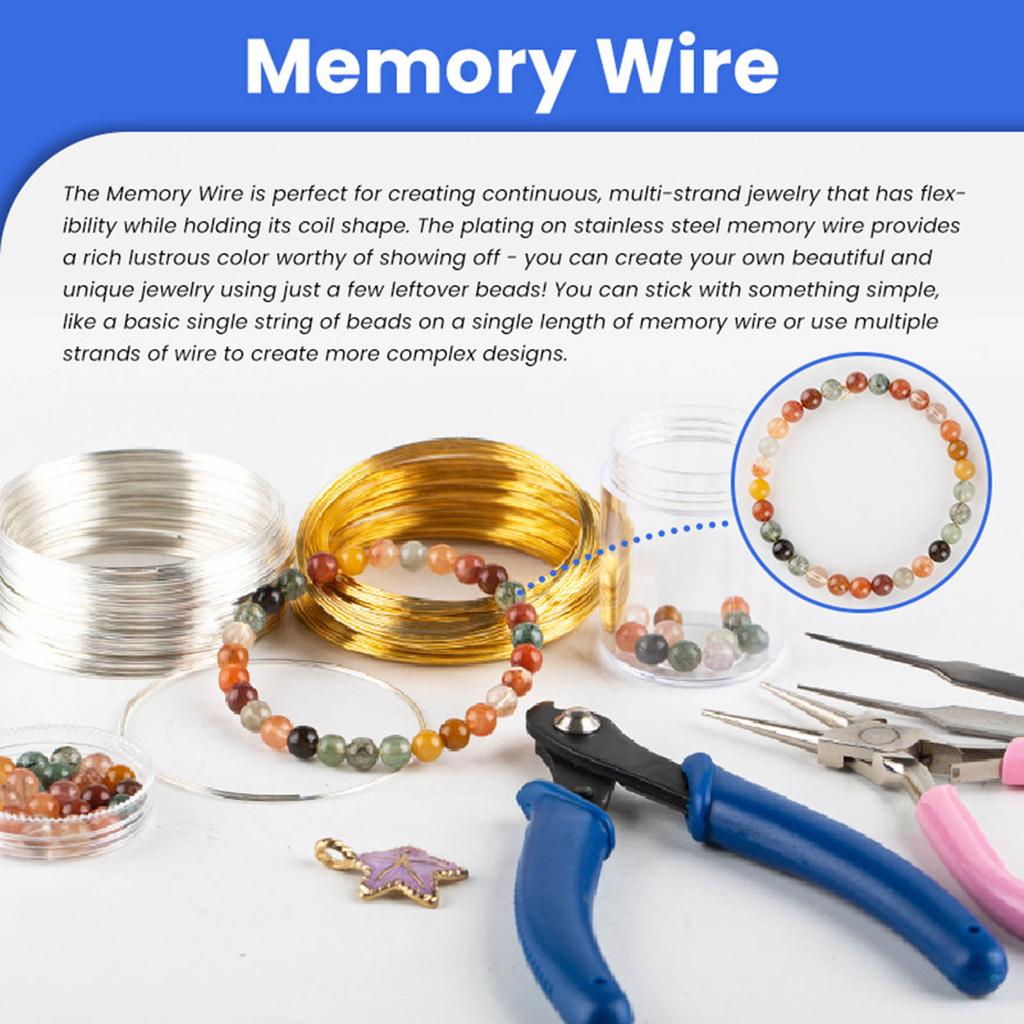 1Roll Metal Wire Memory Steel Wire for Jewelry Making DIY Beading Bracelet Earrings Findings Bangle Necklace Accessories