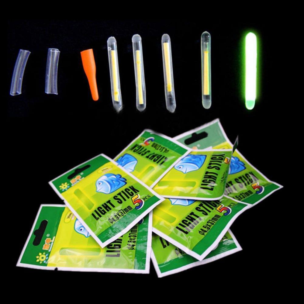 50pcs Outdoor Night Clip on Fluorescent Light Dark Glow Stick Lightstick Fishing Float