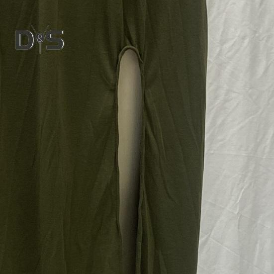 Женское летнее платье с плиссировкой, круглым вырезом, без рукавов, однотонное, свободное, с разрезом, макси-платье, повседневная одежда для свиданий, вечеринок, длинное платье