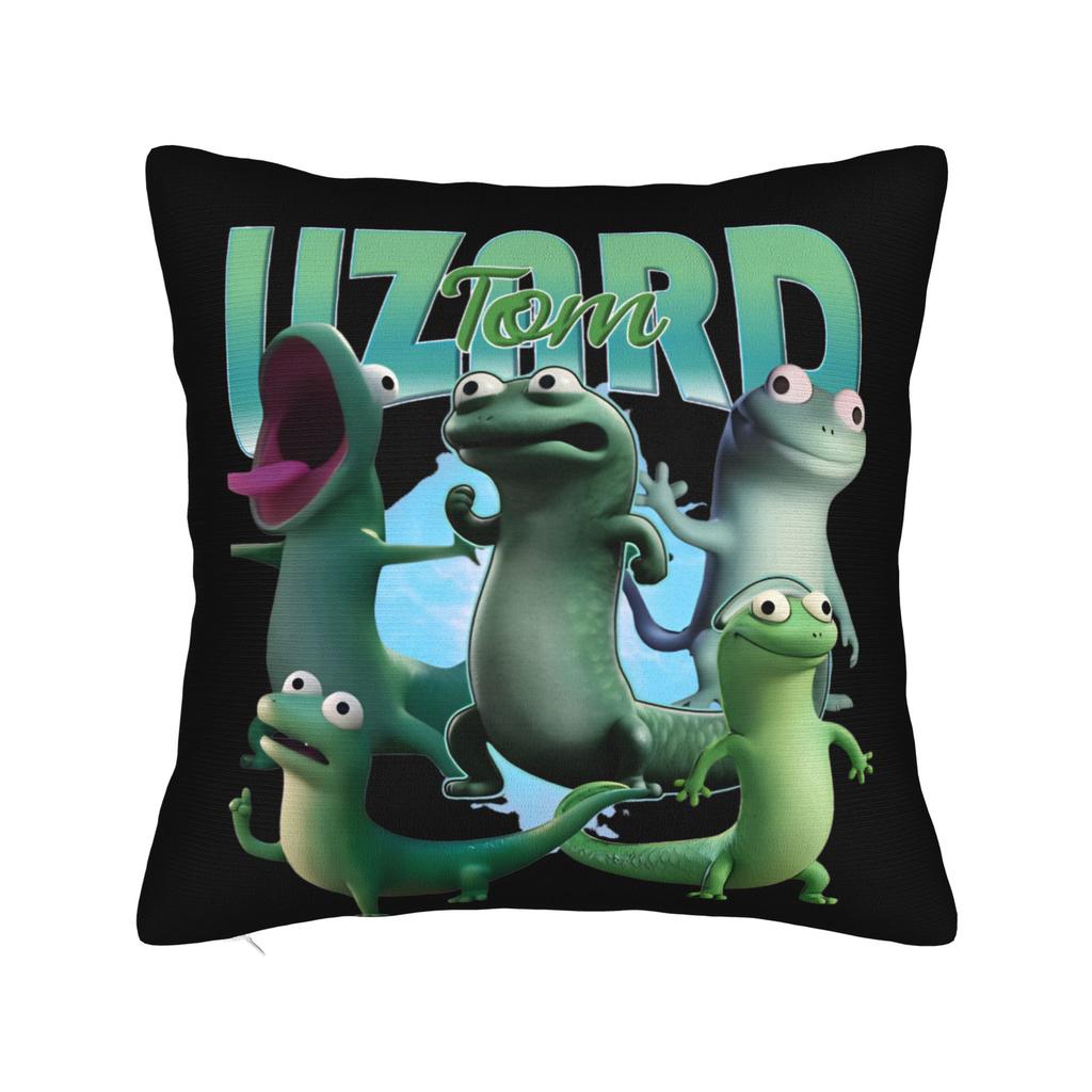 Retro Cartoon Tom Lizard Hoppers Square Pillow Case Cushion Cover Awesome Polyester Decorative Pillowcase for Home x