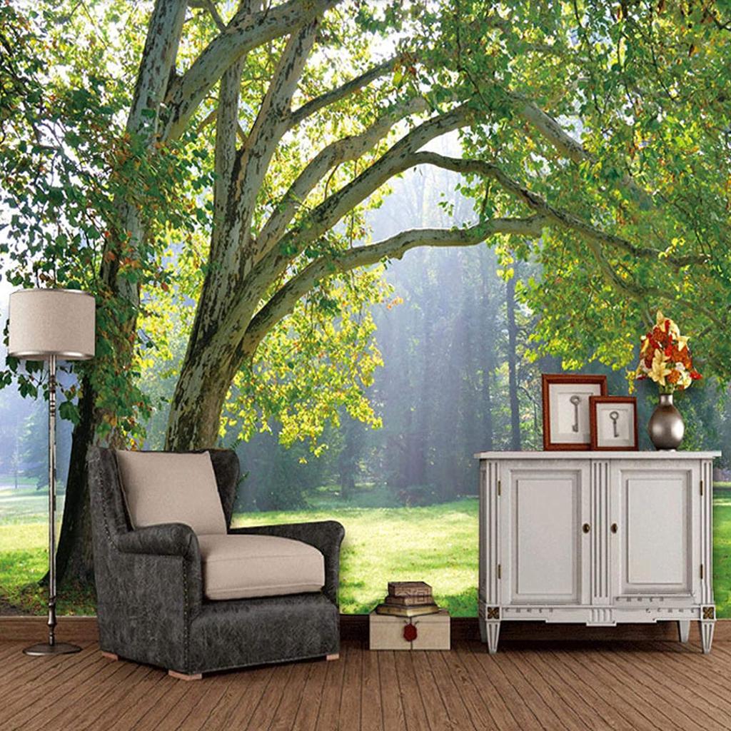 3D fototapety Zelený les tráva Slunce Fototapeta Fototapeta do obývacího pokoje Pohovka TV pozadí Tapety na plochu Home Decor