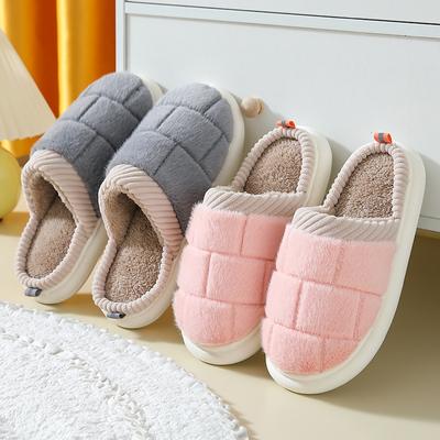 Зимние теплые меховые тапочки 2024 года, новые парные домашние нескользящие меховые шлепанцы для женщин и мужчин, удобные домашние тапочки на плоской подошве для спальни