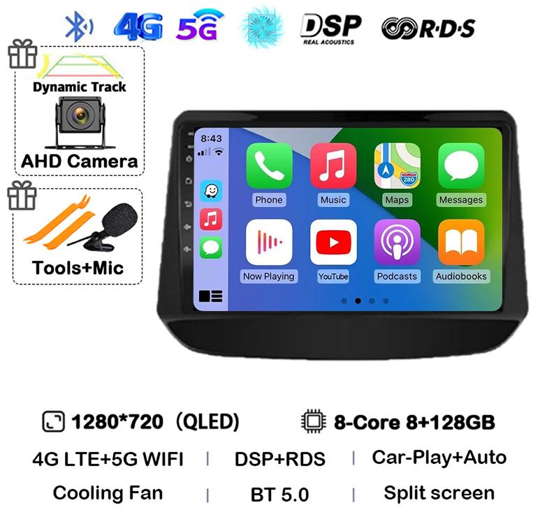 Android 14 Carplay Car Radio For Chevrolet Onix Cavalier 2020 2021-2025 Navigation GPS 4G Multimedia Player Stereo Autoradio DSP