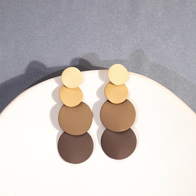 Геометрические серьги-кисточки Macaron — стиль корейской феи, милые и классные, универсальный круглый дизайн