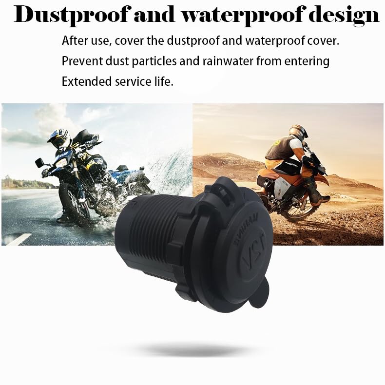 1 шт., водонепроницаемый штекер прикуривателя для мотоцикла, 60 см, с предохранителем, универсальный 12-24 В для автомобиля, лодки, мотоцикла