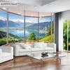 Современный творческий балкон 3d Фреска Потолок Окна Природные пейзажи Фотографии Обои Гостиная Спальня Украшение дома Фреска