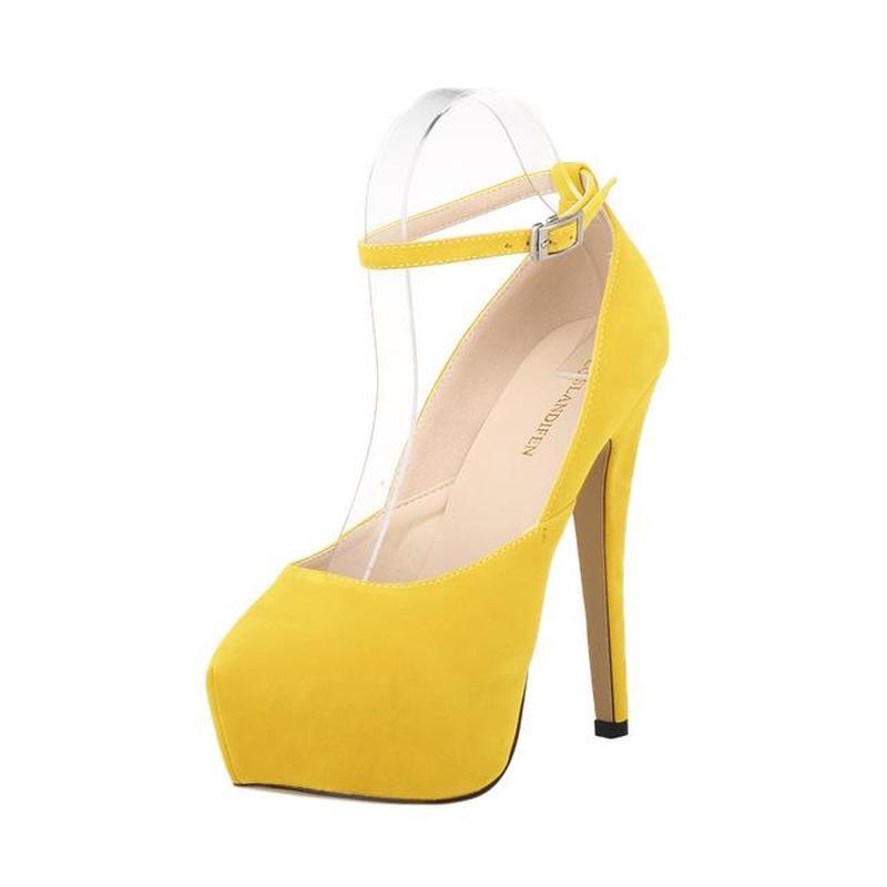 Женские туфли-лодочки на шпильках, сексуальные, 14 см, с круглым носком, ремешком на щиколотке, с тонким каблуком, на платформе, с открытой пяткой, туфли-лодочки на высоком каблуке, для вечеринки, свадьбы, платья