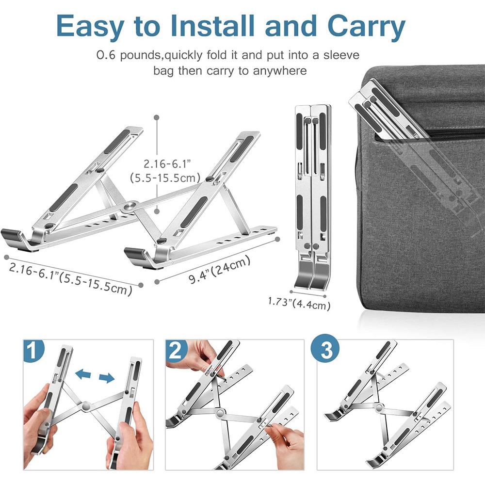 Подставка для ноутбука Riser Компьютерный держатель для планшета для Macbook Pro Mac Book Air Ipad Mini Hp Dell Lenovo Складной ноутбук Samsung Kindle Настольные аксессуары