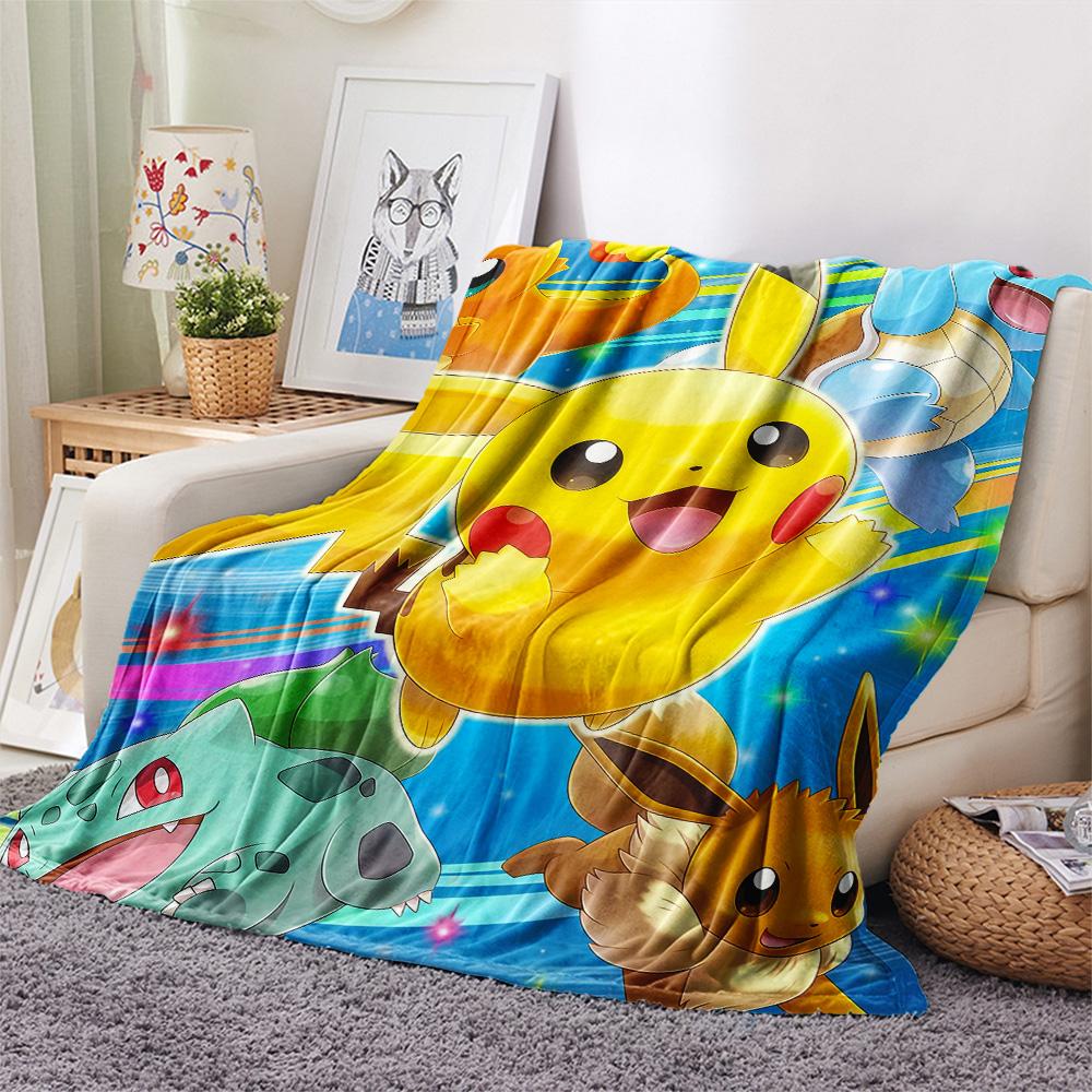 Pokémon2 Flannel Blanket, High quality Comfortable for All Seasons, Home Decor, Warmth and Comfort