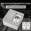 Multifunctional Flip-Open European/German/British Standard Floor Socket